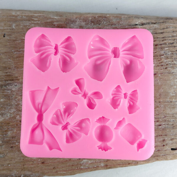 Store sløjfer - Form i silikone til ler (nr. 14)