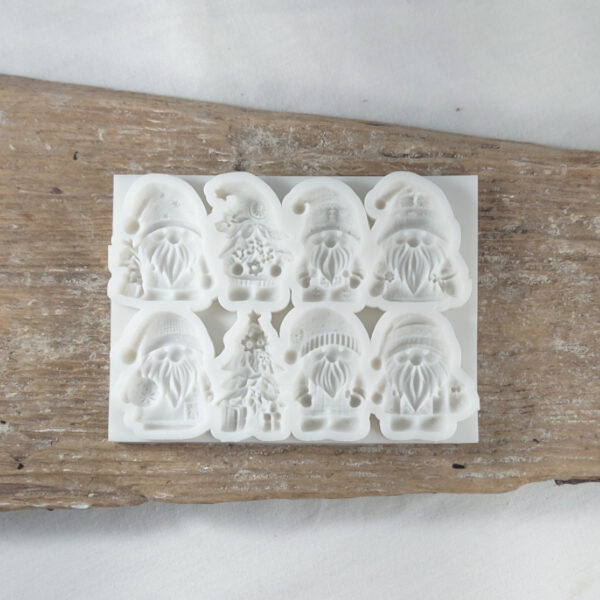 Silikoneform jul julemænd julemand juletræ nisse stentøjsler ler form stentøj modeller vesterhavskunst