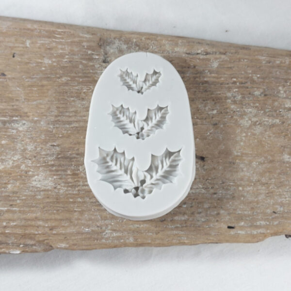 Silikoneform jul kristtorn mistletoe stentøjsler ler form stentøj modeller vesterhavskunst