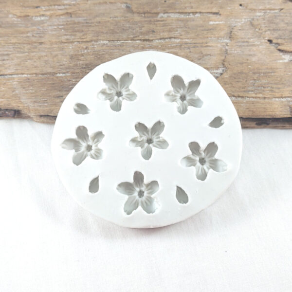 Blomster og blade - Form i silikone til ler (nr. 27)