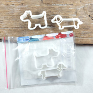 2 Hunde figurer - Forme til ler