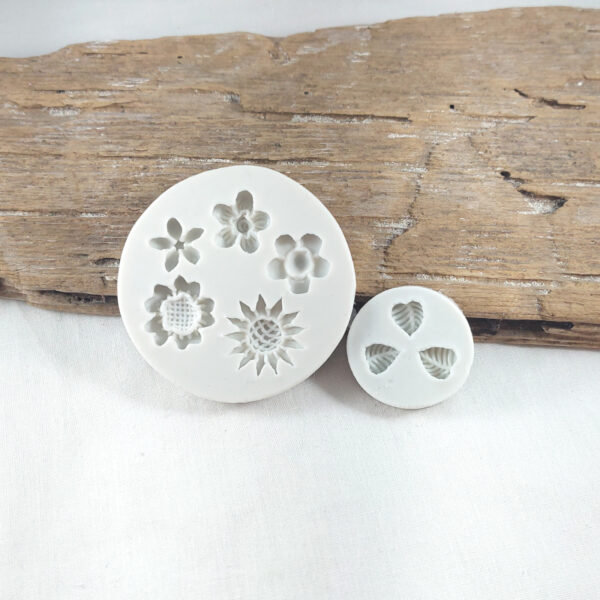 Blomster og blade sæt - Form i silikone til ler (nr. 32)