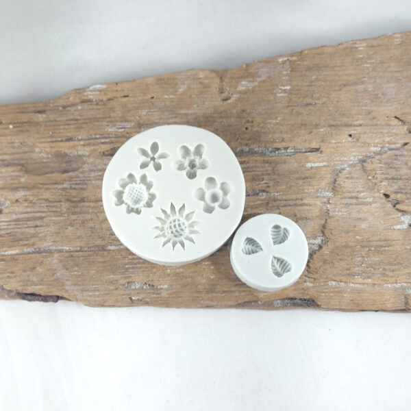 Blomster og blade sæt - Form i silikone til ler (nr. 32)